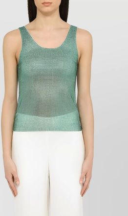 Giuseppe Di Morabito mesh sleeveless top shimmering finish