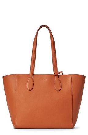 Shinola Runabout Pebble Leather Tote in Rust at Nordstrom