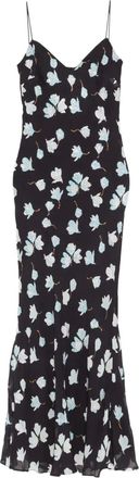 Self Portrait Abito midi a fiori - Blu