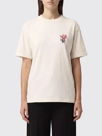 Maison Margiela Relaxed Fit Cotton T-shirt with Logo and Dropped Shoulders