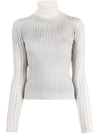 Paloma Wool open-back cable-knit jumper - women - Merino - L - Grey