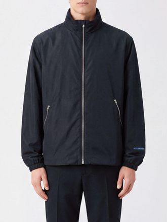 Jil Sander Water-Repellent Technical Fabric Bomber Jacket with High Neck and Logo