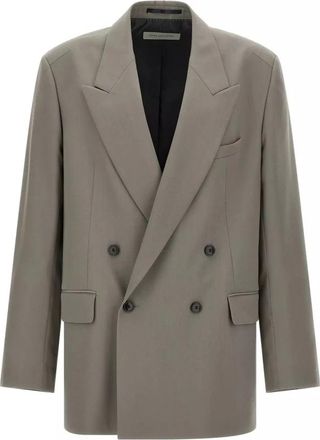 Dries Van Noten Bishop 1063 M.w. Jacket - Heren - Blazers - Grijs - M - Leer - Jassen