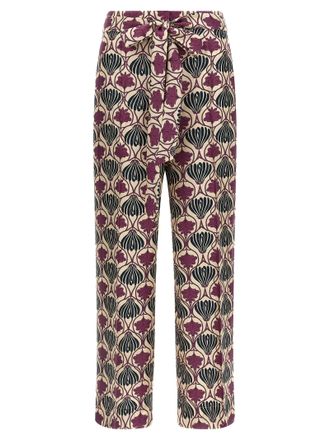 Max Mara Purple Silk Casual Womens Pants