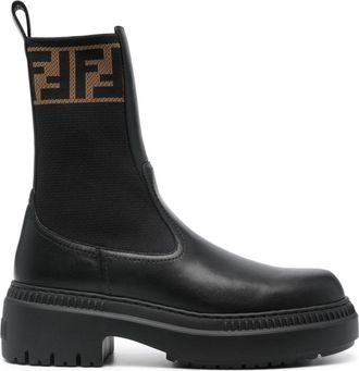 Fendi Domino leather ankle boots - women - Calf Leather - 35 - Black