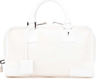 Loewe Pre-owned Womens Amazona Satchel - White Leather - One Size