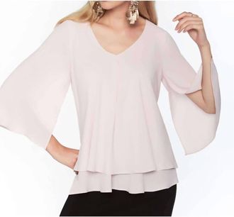 Frank Lyman Design Woven Top In Blush