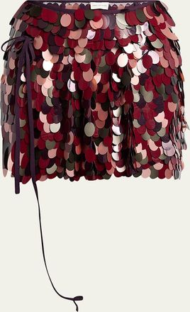 Dries Van Noten Gabrina Sequined Mini Wrap Skirt