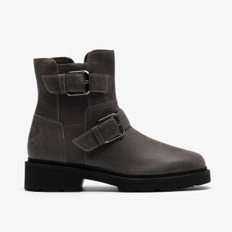 Clarks Lauryl Bay Dark Grey Leather
