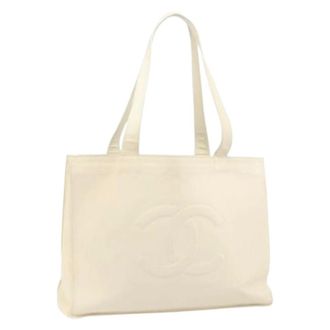 Chanel Pre-owned Tote Bags, female, White, Size: ONE SIZE Pre-owned Vintage Tote Bag