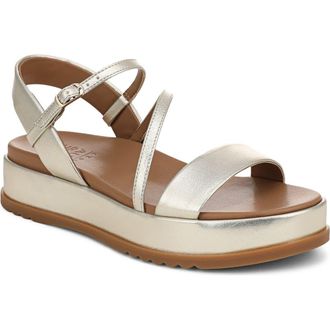 Naturalizer Zayda Platform Sandal in Champagne at Nordstrom, Size 7.5