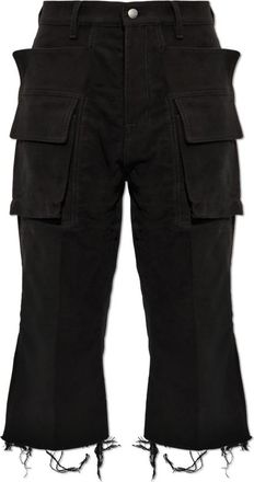 Rick Owens Raw Hem Shorts - Heren - Korte Broeken - Zwart - W31 - Katoen - Korte Broeken