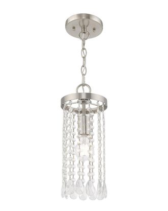 Livex Lighting Livex Elizabeth 1 Lt Brushed Nickel Mini Pendant