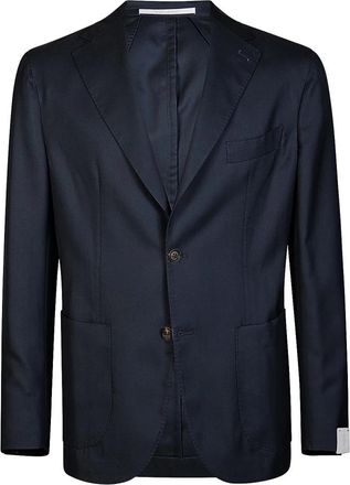 Eleventy Giacca Soft Tasca Toppa - Heren - Blazers - Blauw - XL - Jassen