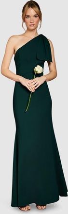 Coast One Shoulder Maxi Bridesmaid Dress in Emerald at Nordstrom, Size 18