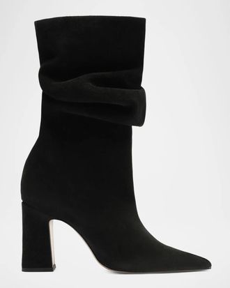 Schutz 85mm Harriet Slouchy Suede Booties