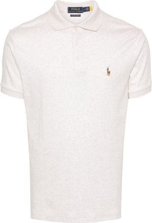 Polo Ralph Lauren Polo Pony-embroidered cotton polo shirt - men - Cotton - L - Neutrals