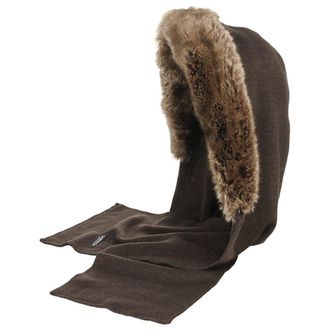 Gebeana Pandia Hooded Scarf Women´s Knit (One Size - Dark Brown)