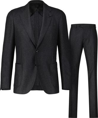 Lardini Klassieke Wollen Pak Set - Heren - Business pakken - Zwart - M - Wol - Kostuums