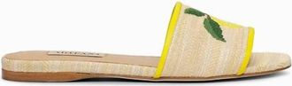 Arteana Womens Tutti Frutti Flat Slide In Lemon