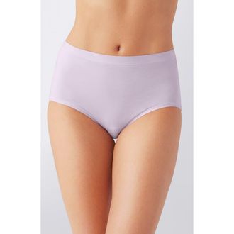 Wacoal Understated Cotton Blend Briefs in Orchid Hush at Nordstrom, Size Xx-Large