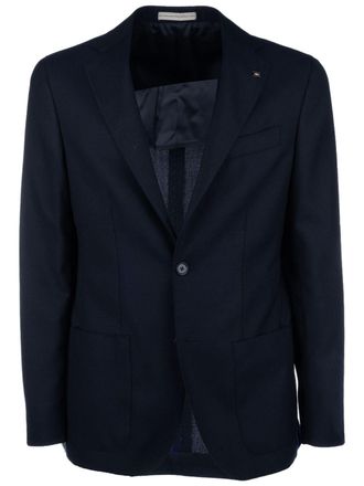 Corneliani Blazer met enkele rij knopen - Blauw
