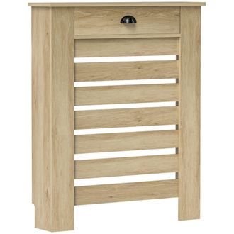 HOMCOM Cubre radiadores 78x19x95.5 cm roble