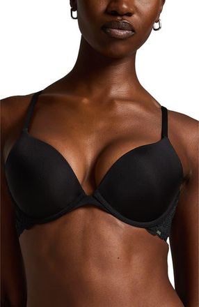 Hunkem&ouml;ller Angie Padded Underwired Push-Up Bra in Black at Nordstrom, Size 38C