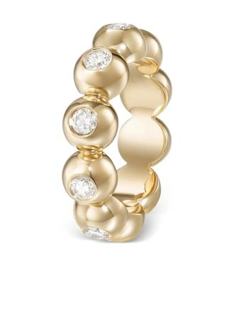 Melissa Kaye 18K yellow gold large Audrey Eternity Band ring - women - Diamond/18kt Yellow Gold - 7