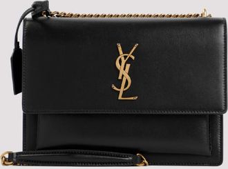 Saint Laurent Black Sunset Medium Shoulder Bag
