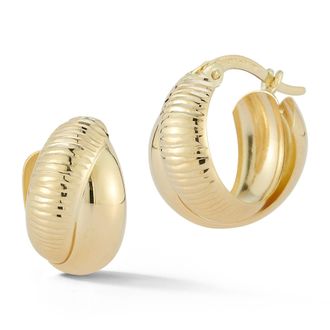 Ember Fine Jewelry 14K Gold Double Round Hoops