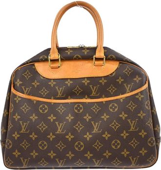 Louis Vuitton Deauville Handbag Monogram Canvas Brown Canvas Handbag (Pre-Owned)
