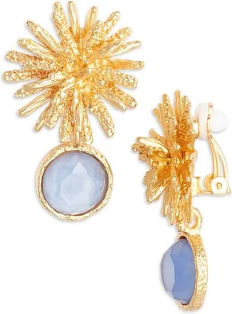 Karine Sultan Starburst Clip-On Drop Earrings in Gold at Nordstrom