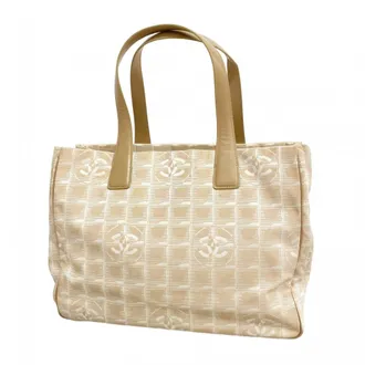 Chanel Beige Nylon Tote Bag (Pre-Owned)
