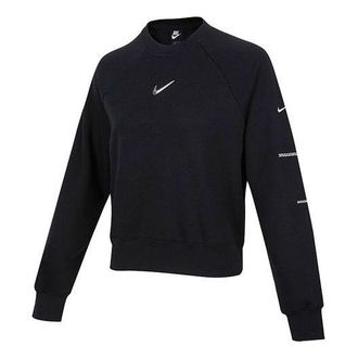 Nike (WMNS) Nike Sportswear Swoosh French Terry Crew Sweatshirt Black DN4835-010