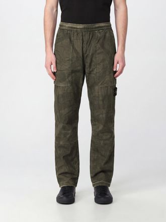 Stone Island Pantaloni straight in nylon con patch logo Compass