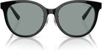 Tiffany & Co. 54mm Phantos Sunglasses in Black Tiffany Blue /Dark Grey at Nordstrom