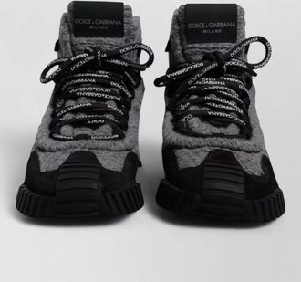Dolce & Gabbana wool suede high-top sneakers
