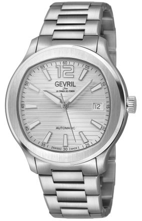 Gevril Group Mens Stuyvesant 316L Stainless Steel Case, Cool Gray Dial, Bracelet Watch. - Silver - One Size