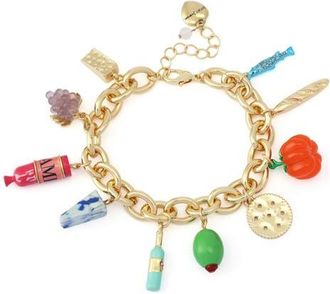 Betsey Johnson Charcuterie Flex Bracelet in Multi at Nordstrom