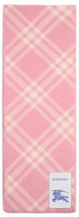 Burberry Tartan Wool Scarf - Pink