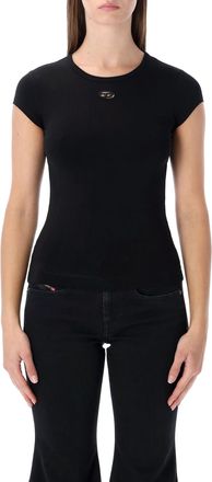 Diesel T-angie-od T-shirt With Cut-out Embroidered Logo