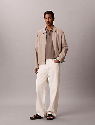 Calvin Klein Smal poloshirt met ritskraag