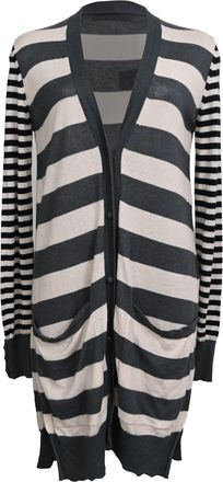 Max Mara Striped Knitted Cardigan in Multicolor Silk