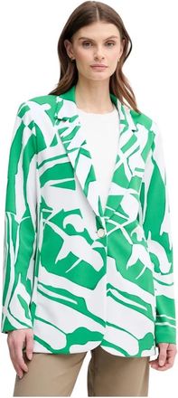 Joseph Ribkoff Gepatroonde Blazer met enkele rij knopen - Dames - Blazers - Veelkleurig - M - Polyester - Jassen