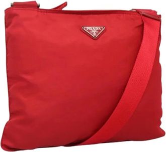 Prada Pre-owned Cross Body Bags, female, Red, Size: ONE SIZE Pre-owned Vintage Shoulder Bag