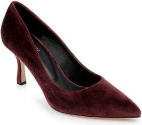 L'agence Fleur Pointed Toe Pump in Burgundy Velvet at Nordstrom Rack, Size 7.5