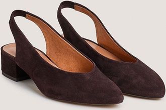 Jonak Slingback-ballerinas met spitse neus van su&egrave;de, VINCE