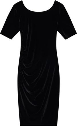 A|X Armani Exchange Abito con drappeggio - Dames - Korte kleedjes - Zwart - L - Polyester - Kleedjes