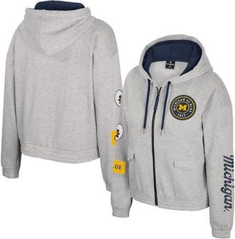 Colosseum Womens Colosseum Gray Michigan Wolverines Alfie Full-Zip Hoodie Jacket at Nordstrom, Size Medium